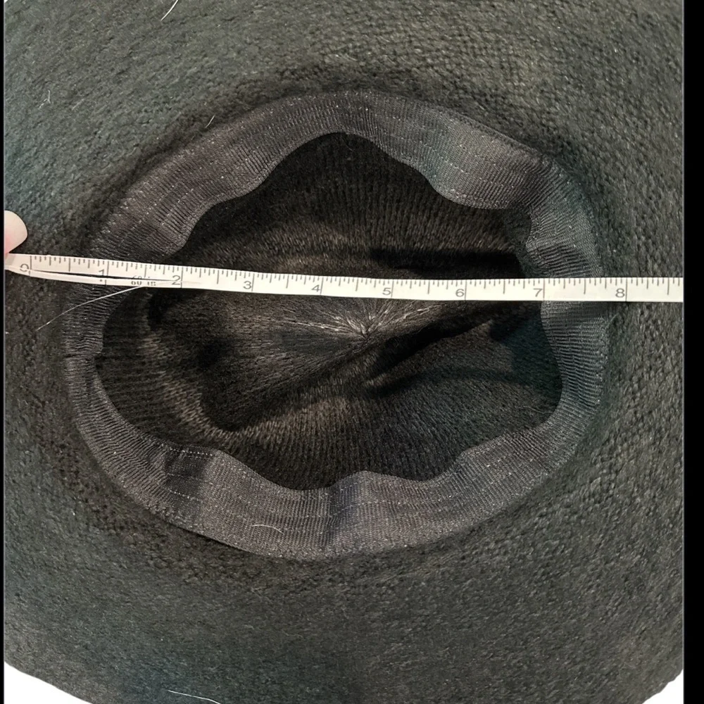 🔵 Women’s Black Wool Fedora with Pink & Navy Band 21-22” circumference